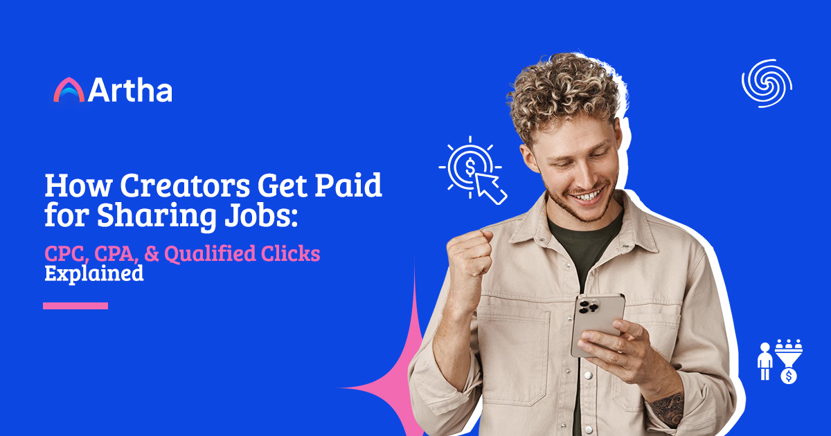 How Creators Get Paid for Sharing Jobs: CPC, CPA, and Qualified Clicks Explained