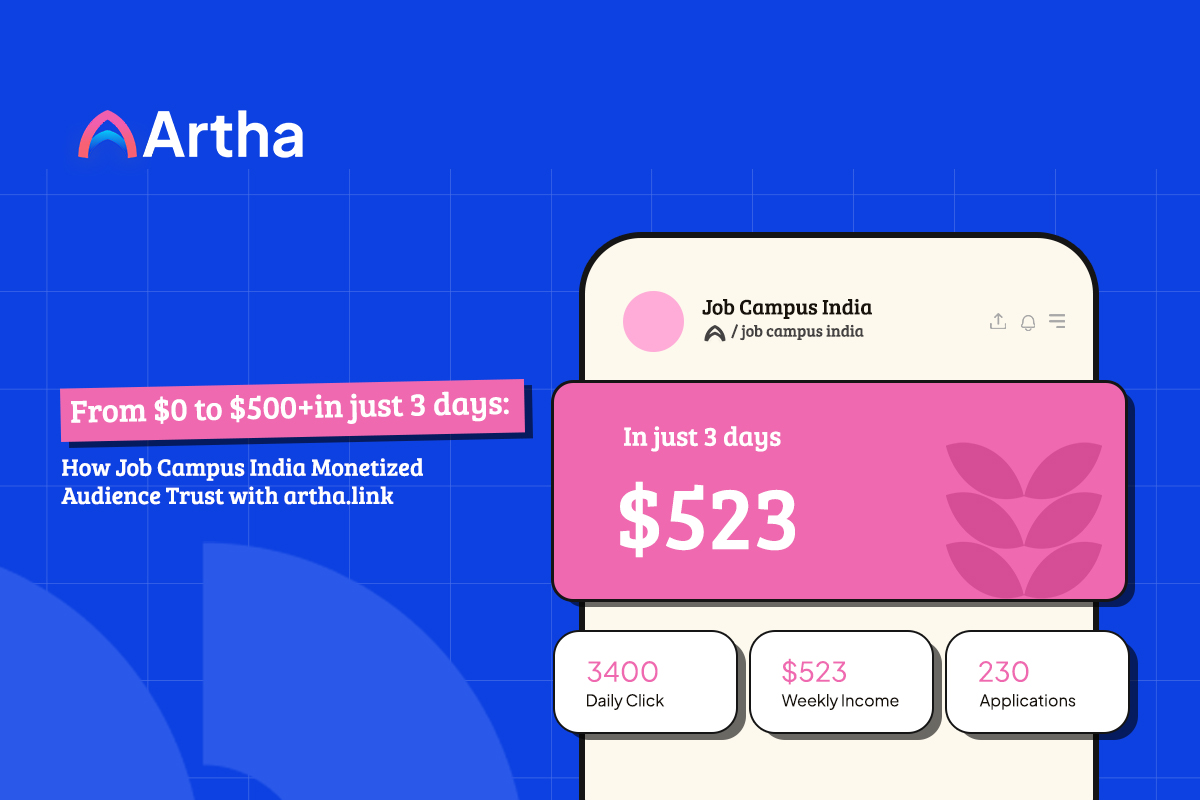 Real Proof: Job Campus India went from ₹0 to $500+ in 3 days.